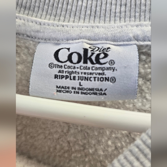 I Love Diet Coke Ripple Junction Sweatshirt L Retro Logo Streetwear Pop Culture - Picture 5 of 6